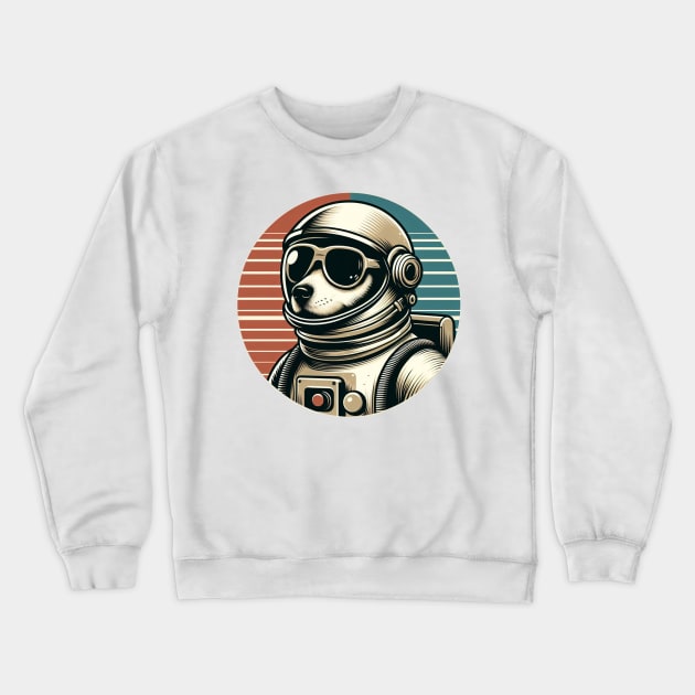 dog astronaut Crewneck Sweatshirt by Anthony88